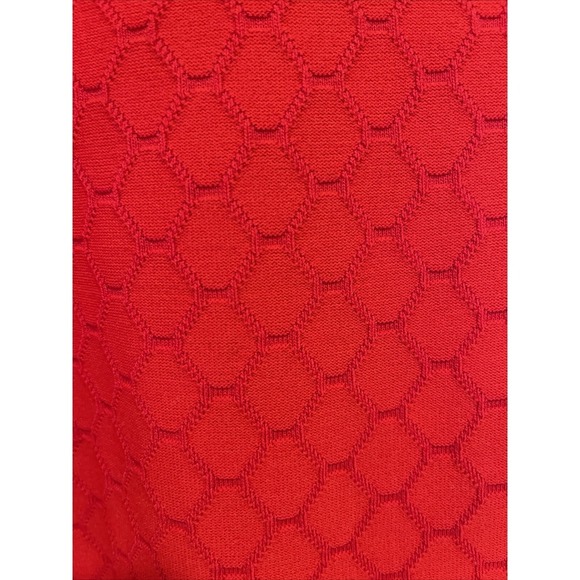 Leo & UGO Women RED Pullover Sweater With Pearl Neck And Sleeve Size 4 Holiday - Picture 5 of 5